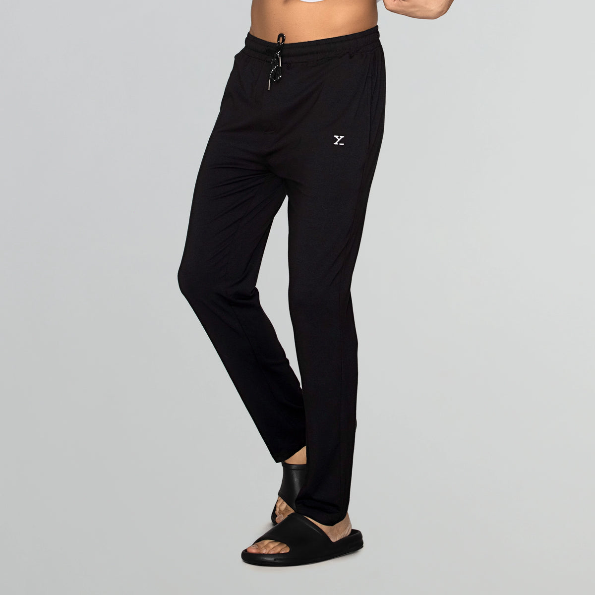 Ace Modal Cotton Lounge Pants Pitch Black