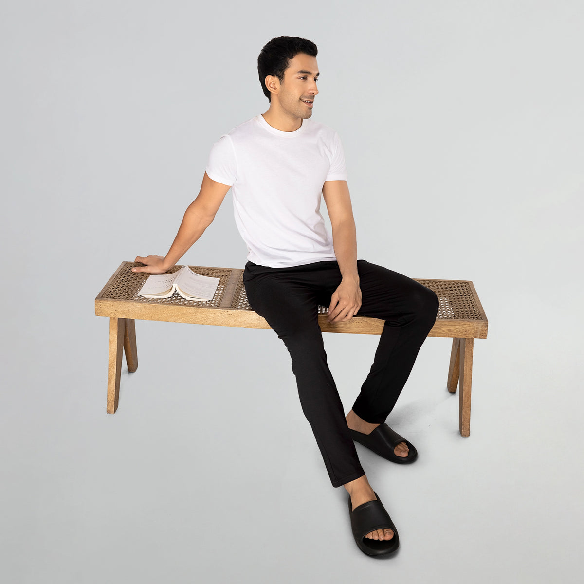 Ace Modal Cotton Lounge Pants Pitch Black