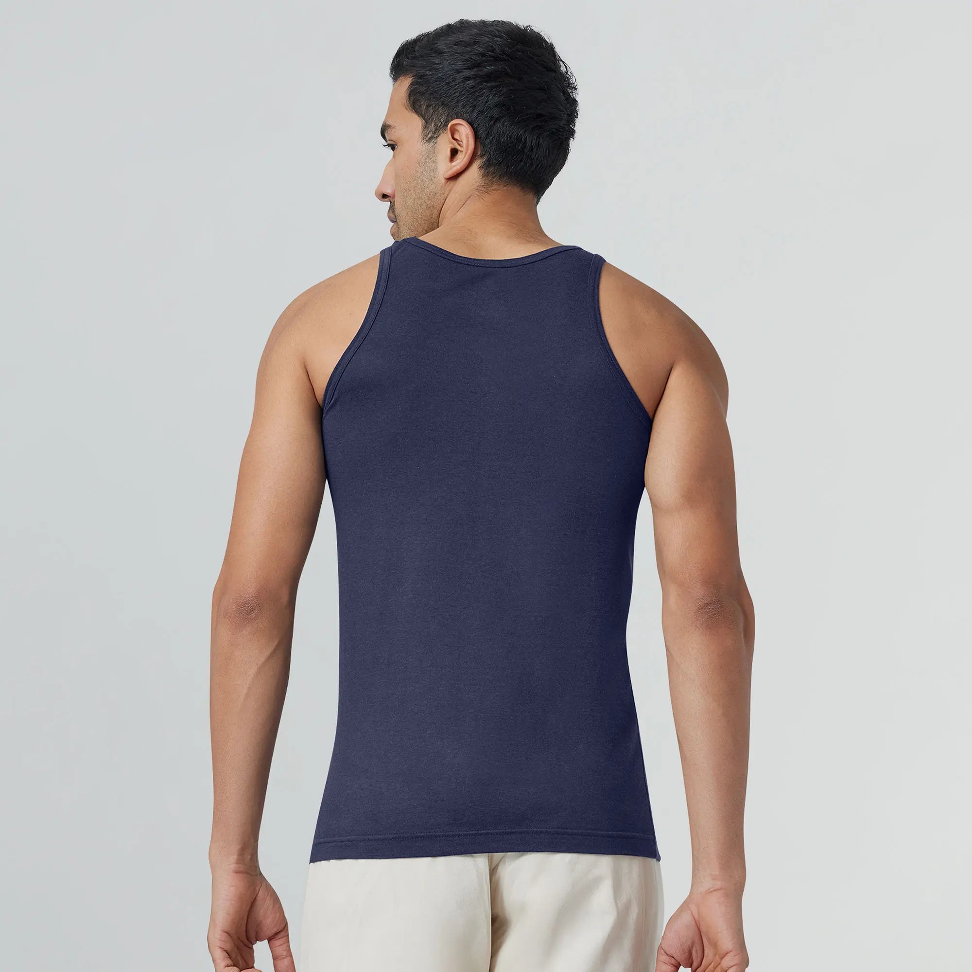 Ace Modal Cotton Vest Midnight Blue