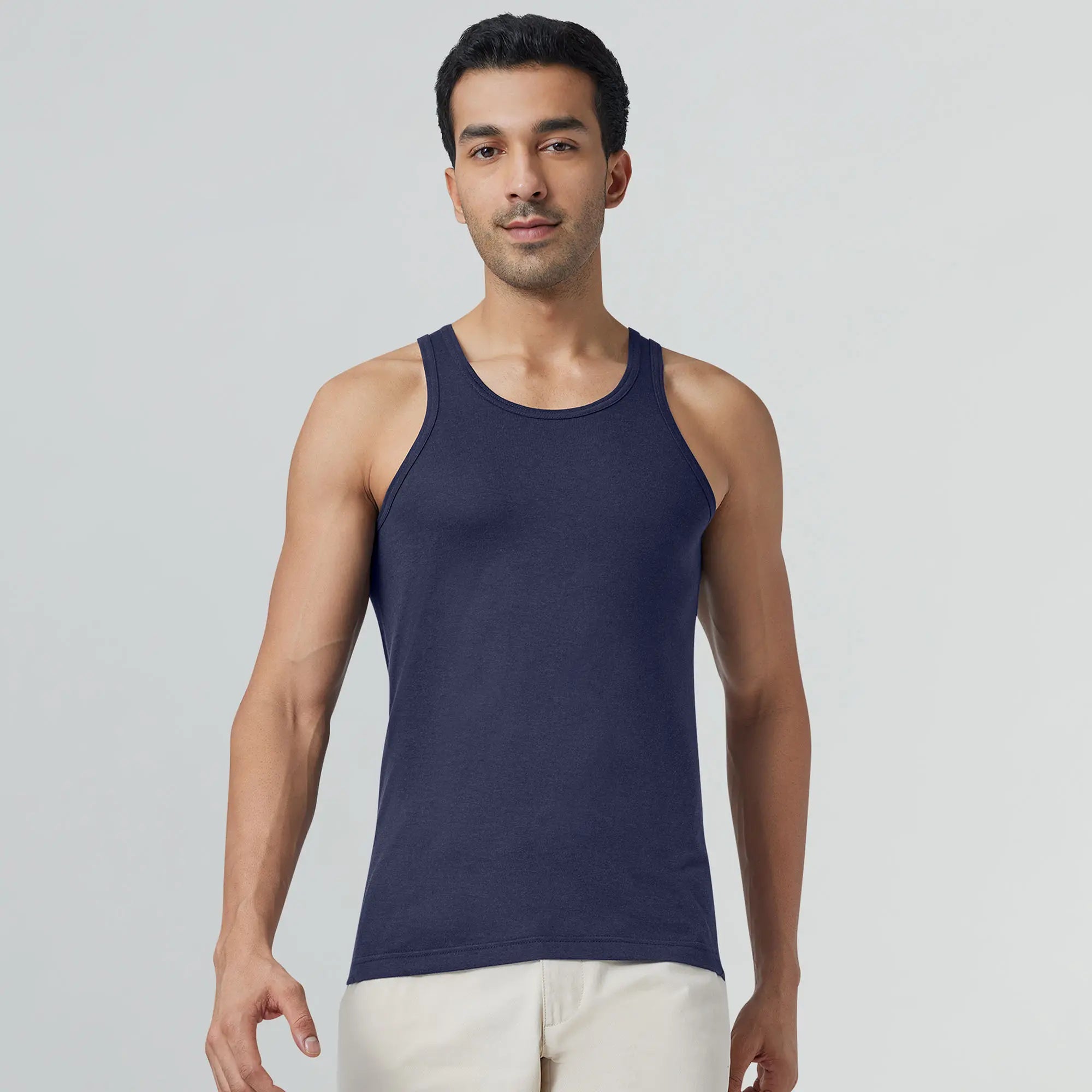 Ace Modal Cotton Vest Midnight Blue