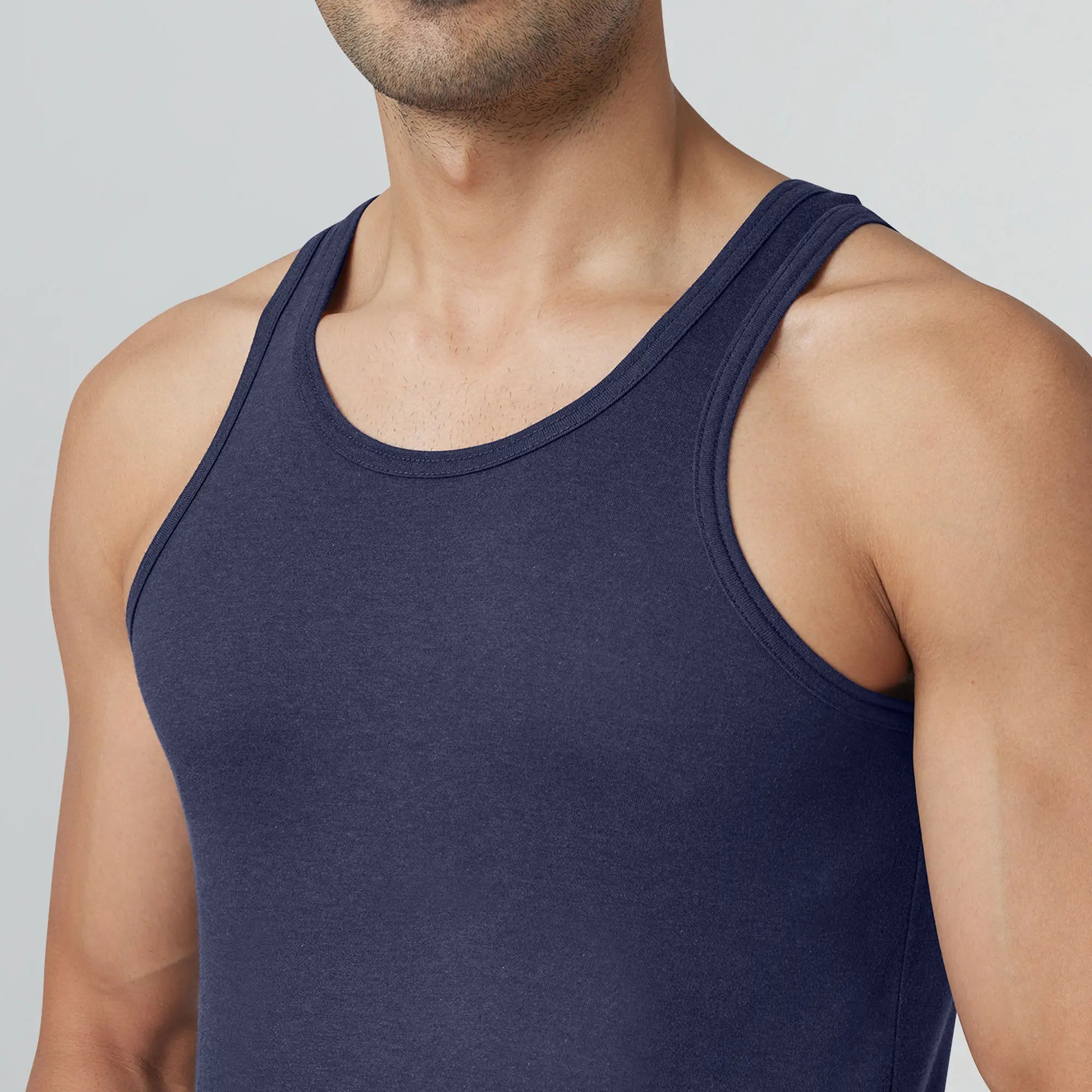 Ace Modal Cotton Vest Midnight Blue