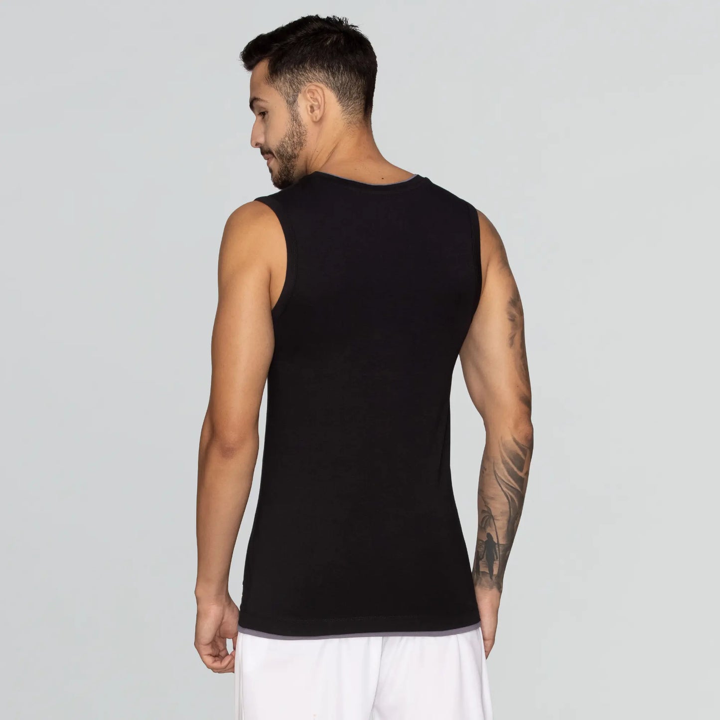 Activo Combed Cotton Gym Vest Black Knight