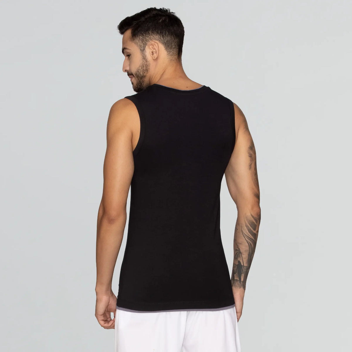 Activo Combed Cotton Gym Vest Black Knight