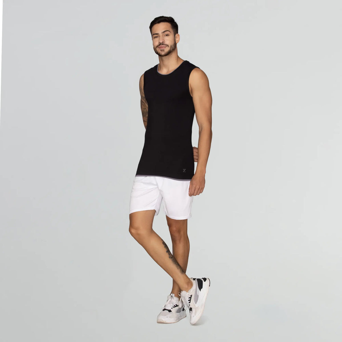 Activo Combed Cotton Gym Vest Black Knight