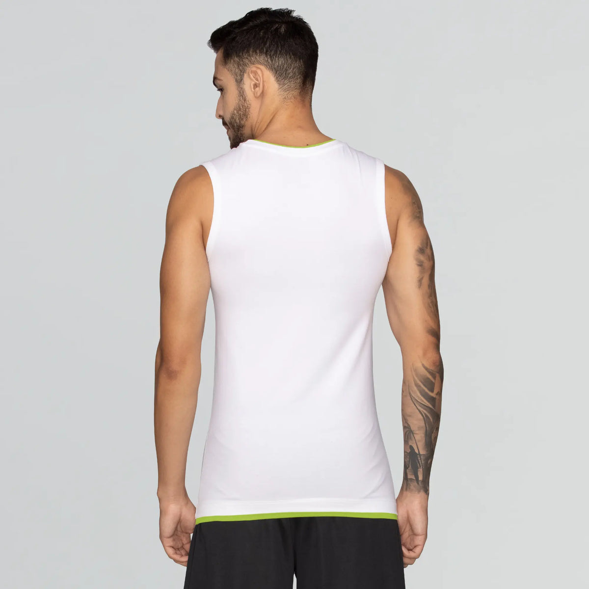 Activo Combed Cotton Gym Vest Polar White