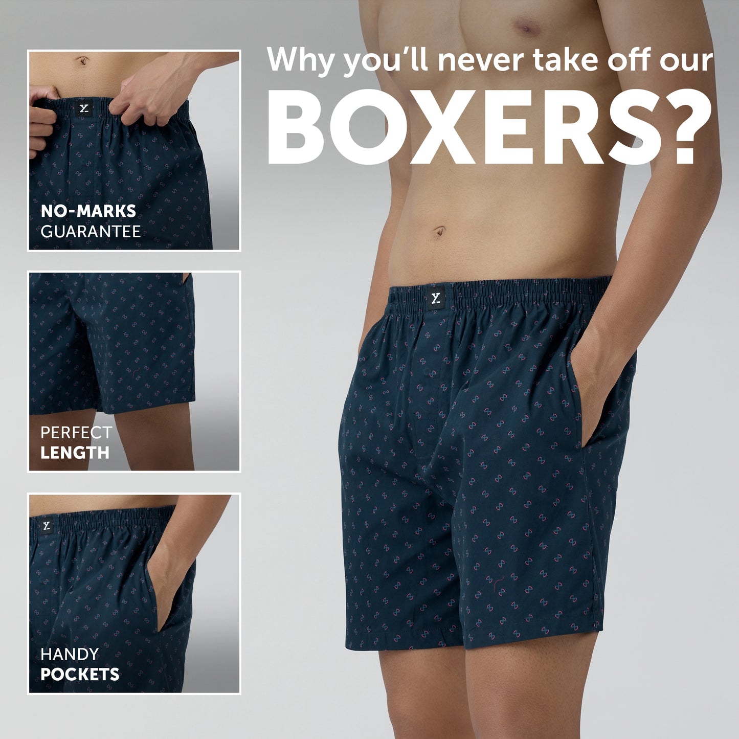 Astor Combed Cotton Boxer Shorts Infinity Blue