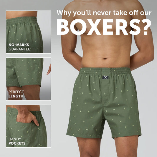 Astor Lounge Inner Boxers Wings Green - XYXX Crew