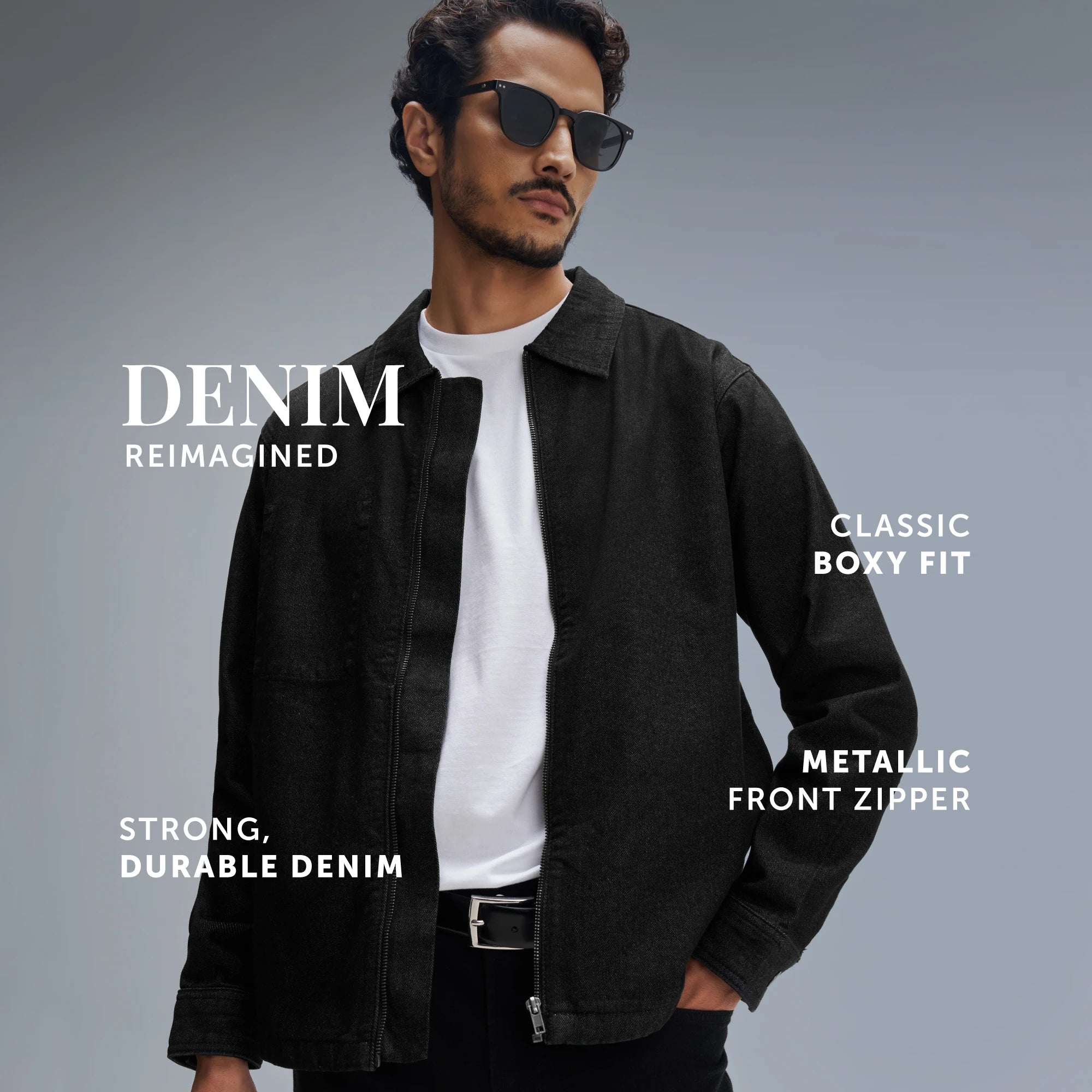 Denim Jacket - Pitch Black