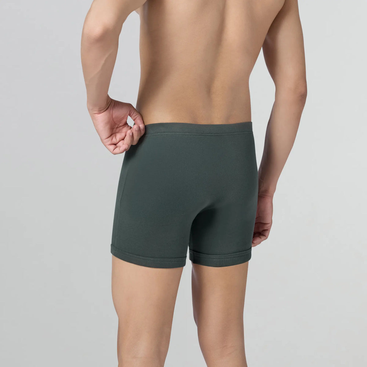 Nova Cotton Boxer Briefs (Inner Elastic) - Anchor Grey