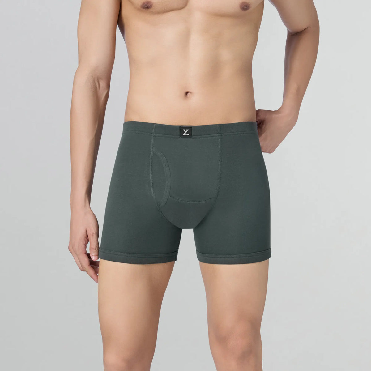 Nova Cotton Boxer Briefs (Inner Elastic) - Anchor Grey