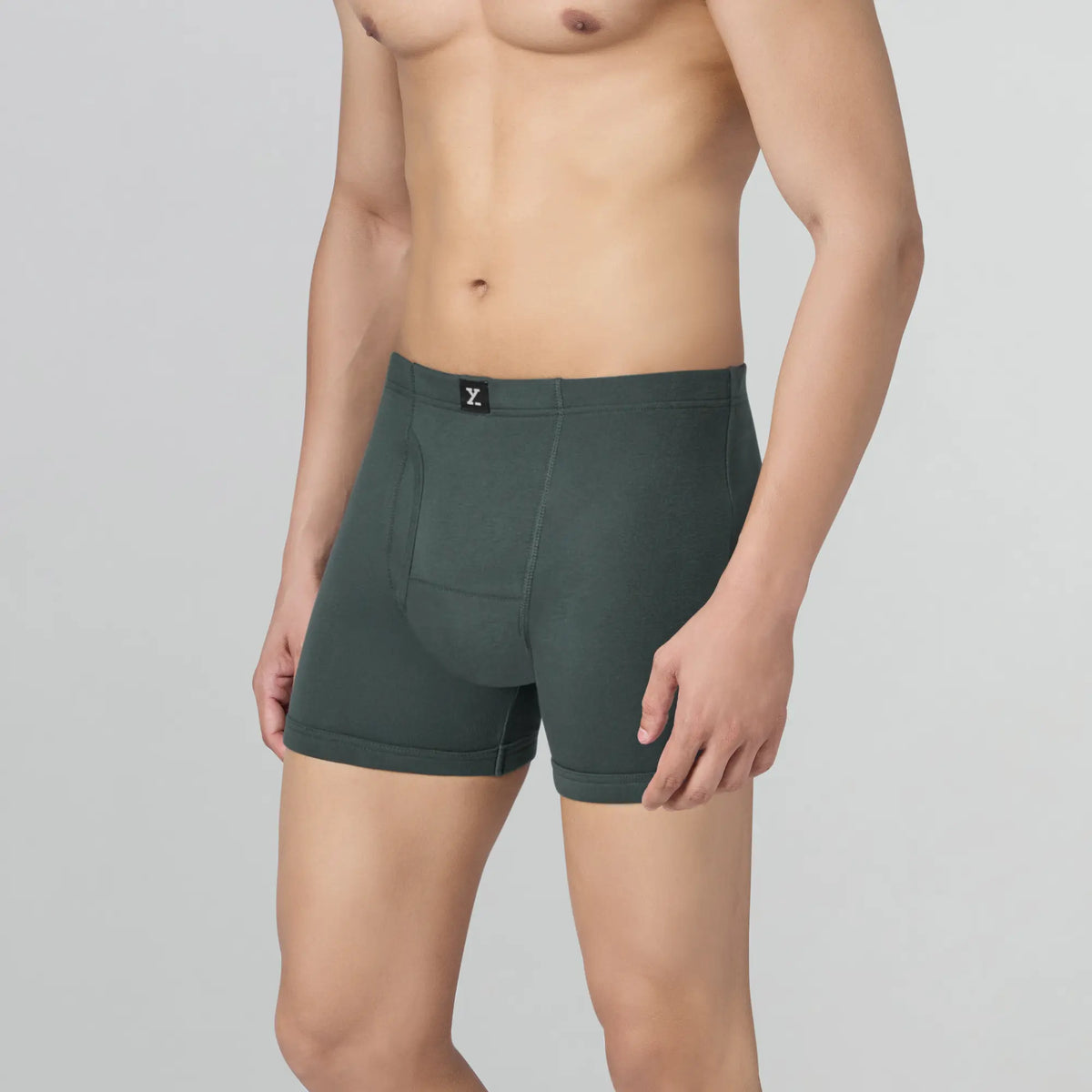 Nova Cotton Boxer Briefs (Inner Elastic) - Anchor Grey