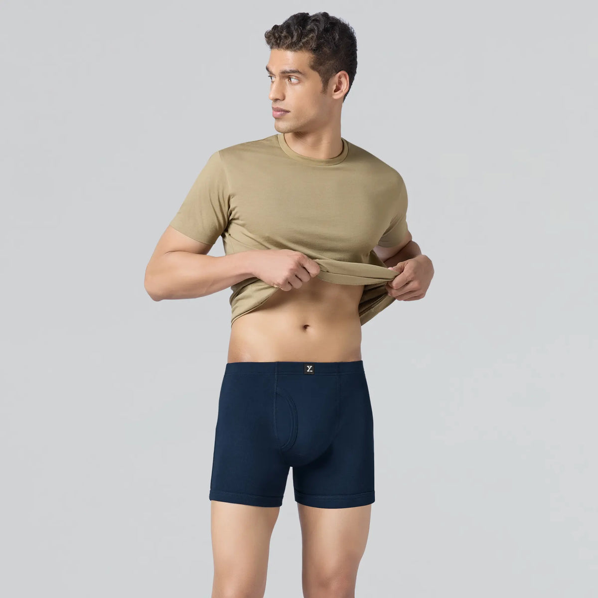 Nova Cotton Boxer Briefs (Inner Elastic) - Midnight Blue