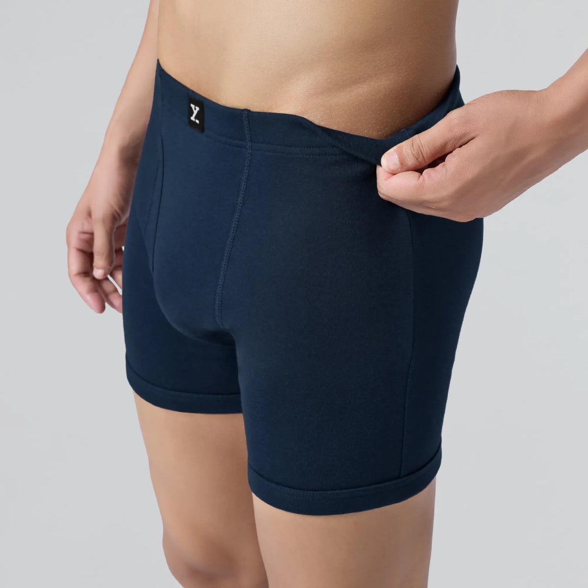 Nova Cotton Boxer Briefs (Inner Elastic) - Midnight Blue