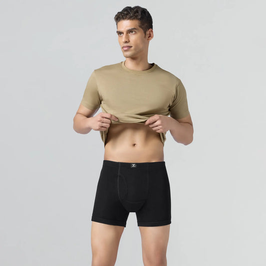 Nova Cotton Boxer Briefs (Inner Elastic) - Storm Grey
