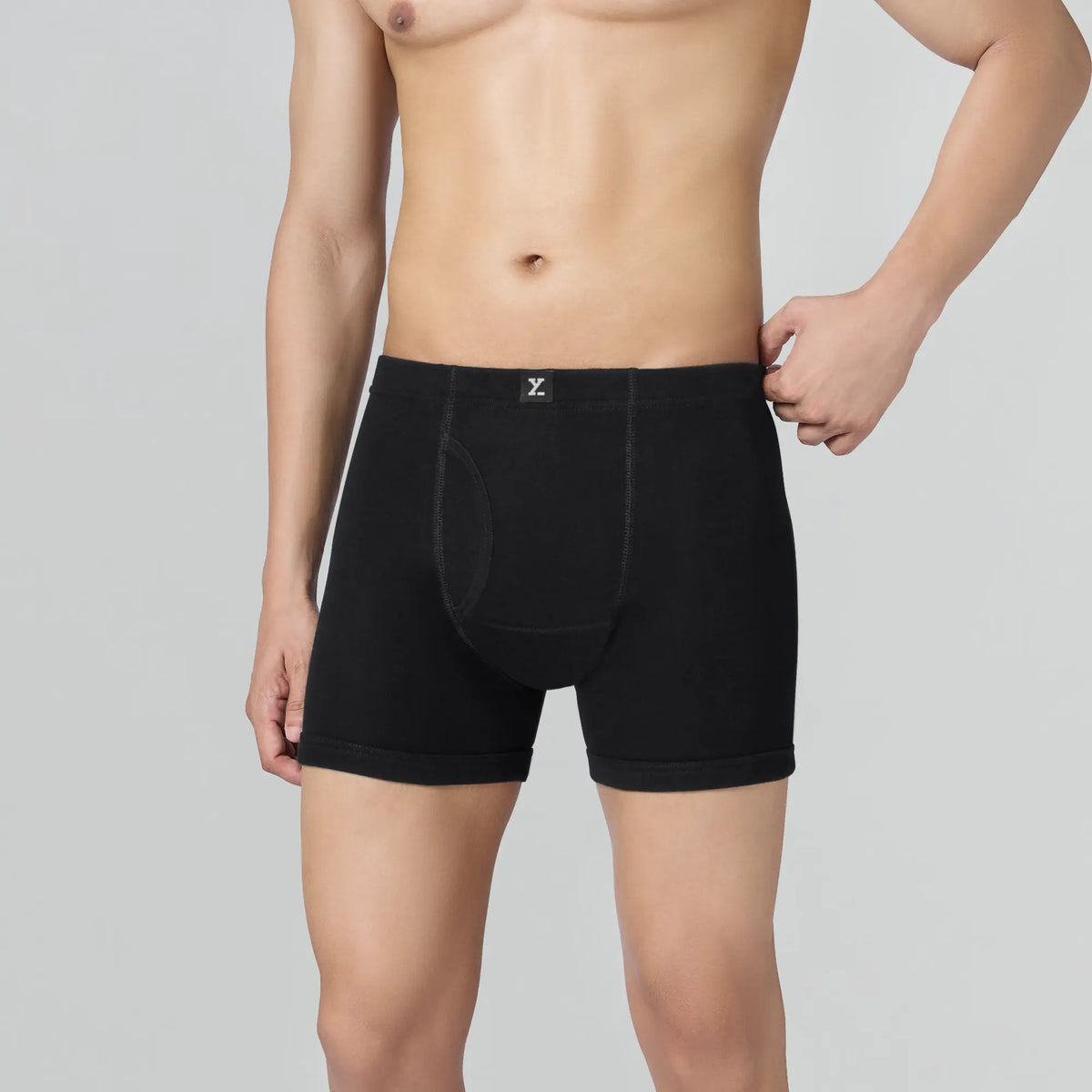 Nova Cotton Boxer Briefs (Inner Elastic) - Storm Grey