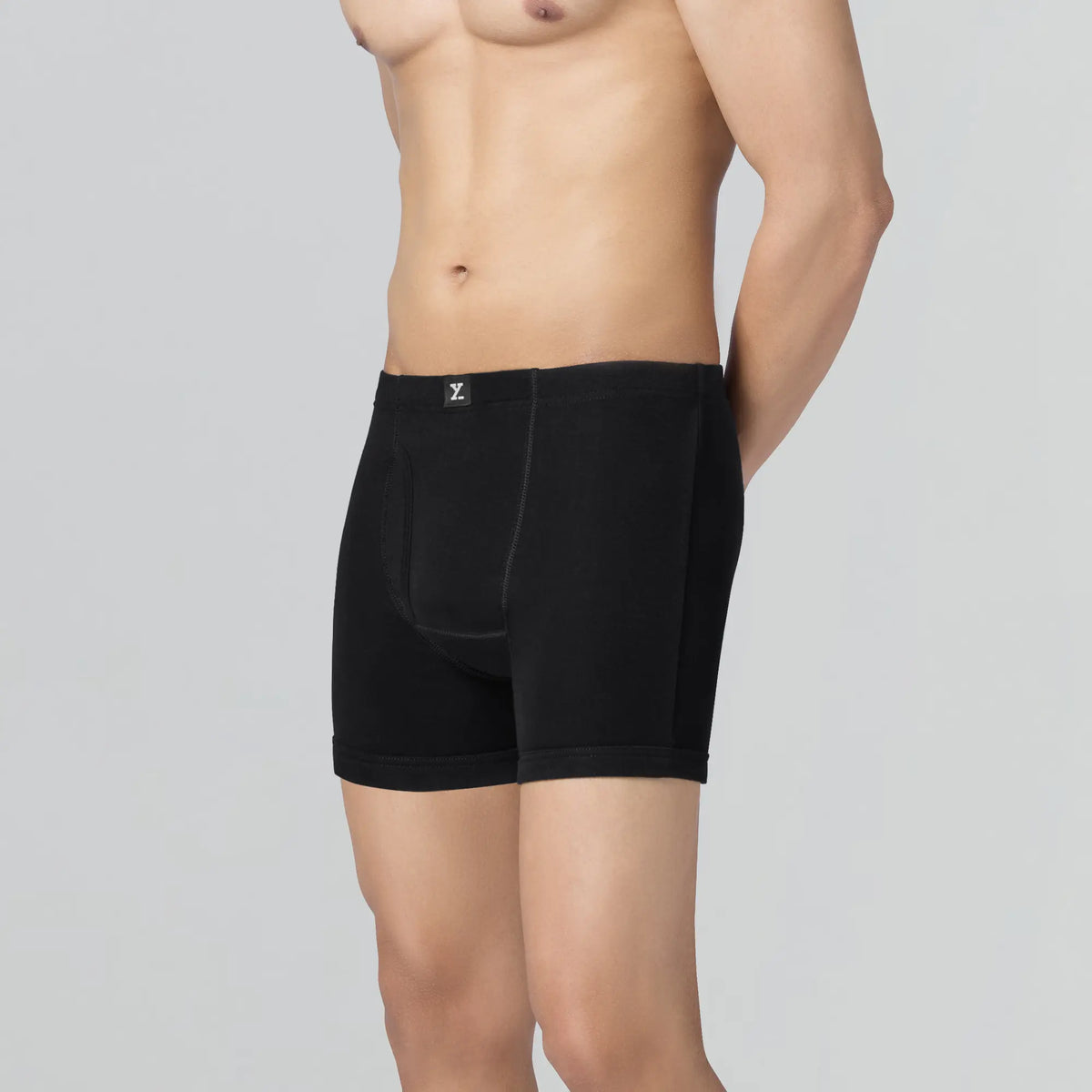 Nova Cotton Boxer Briefs (Inner Elastic) - Storm Grey
