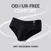 Aero Silver Cotton Briefs Black Knight