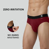Aero Silver Cotton Briefs Bold Burgundy