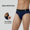 Aero Silver Cotton Briefs Midnight Blue