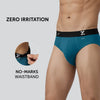 Aero Silver Cotton Briefs Green Emerald