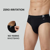 Aero Silver Cotton Briefs Black Knight