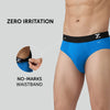 Aero Silver Cotton Briefs Pacific Blue
