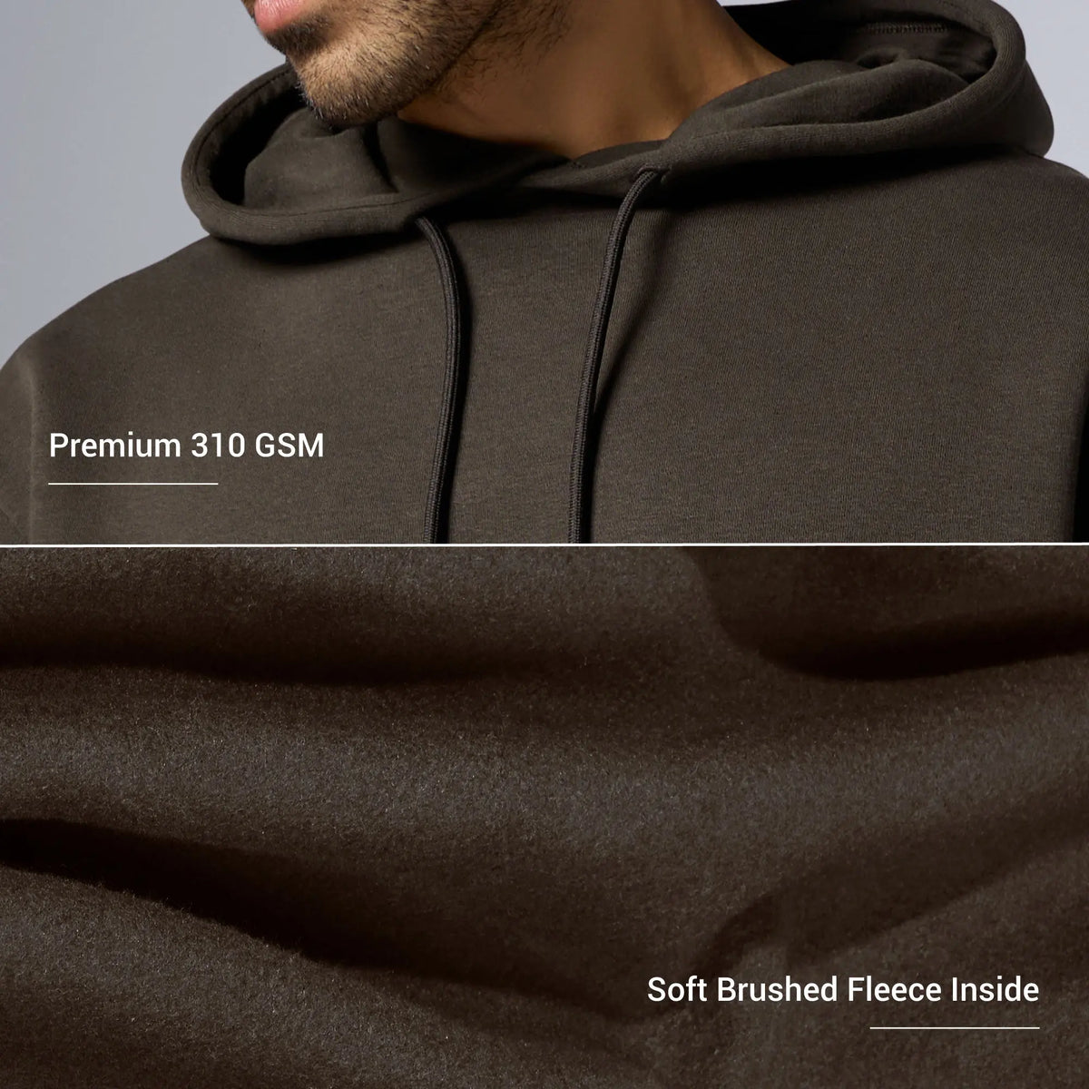 Pulse French Terry Cotton Blend Hoodies Malt Brown - XYXX Crew