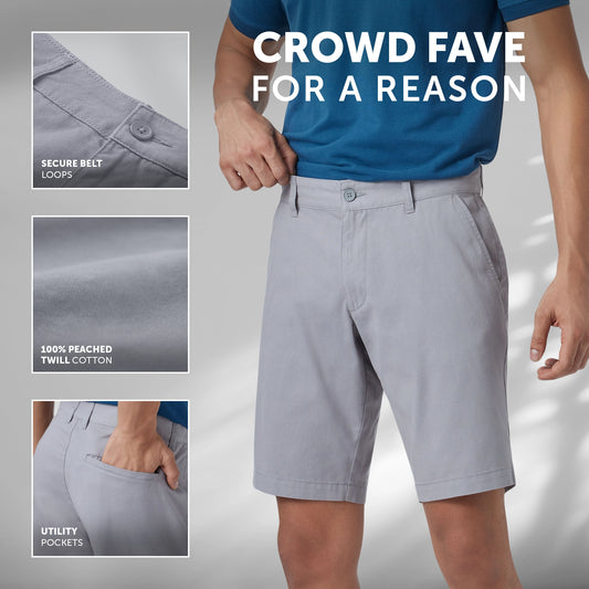 Element Cotton Chinos Shorts For Men Moon Grey