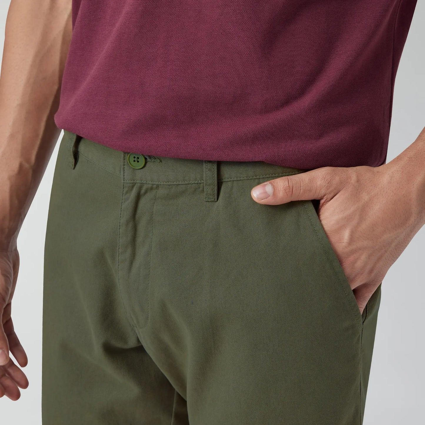 Element Cotton Chinos Shorts For Men Olive Green