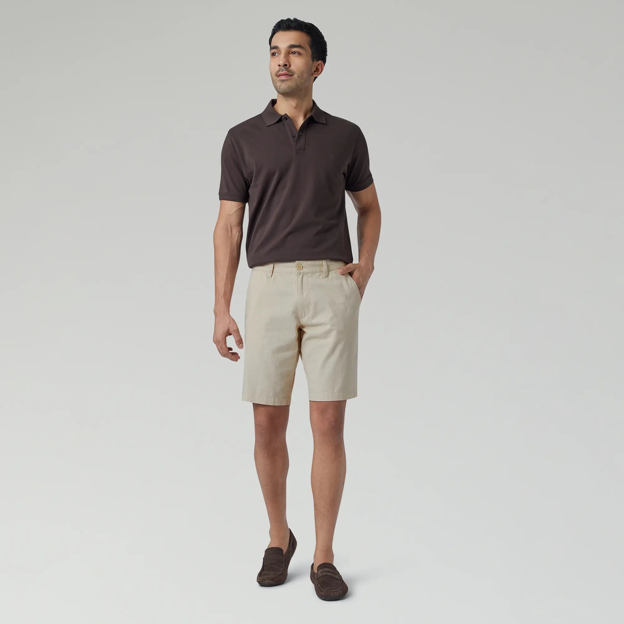 Element Cotton Chinos Shorts For Men Latte Brown