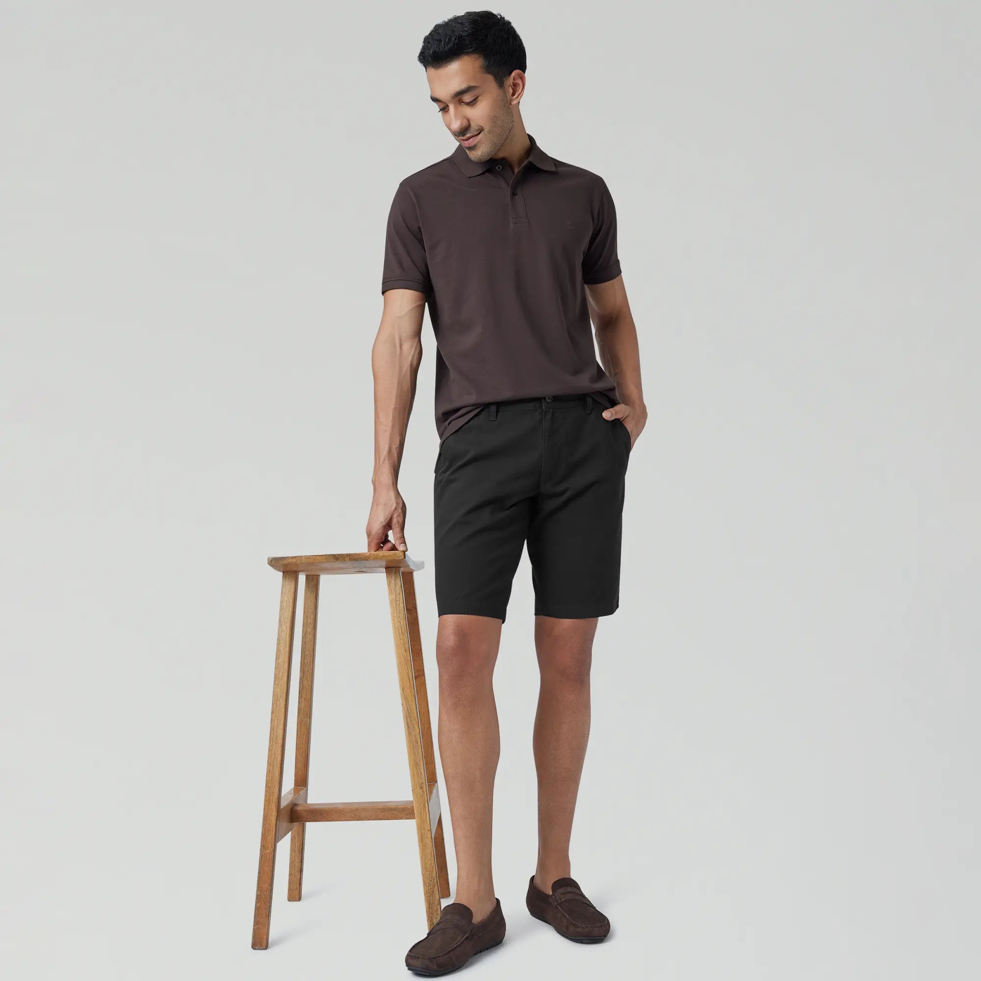 Element Cotton Chinos Shorts For Men Pitch Black