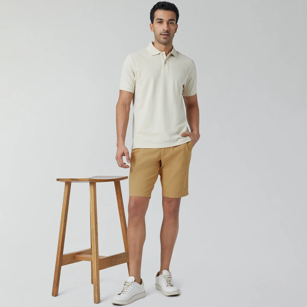 Element Cotton Chinos Shorts For Men Sand Brown