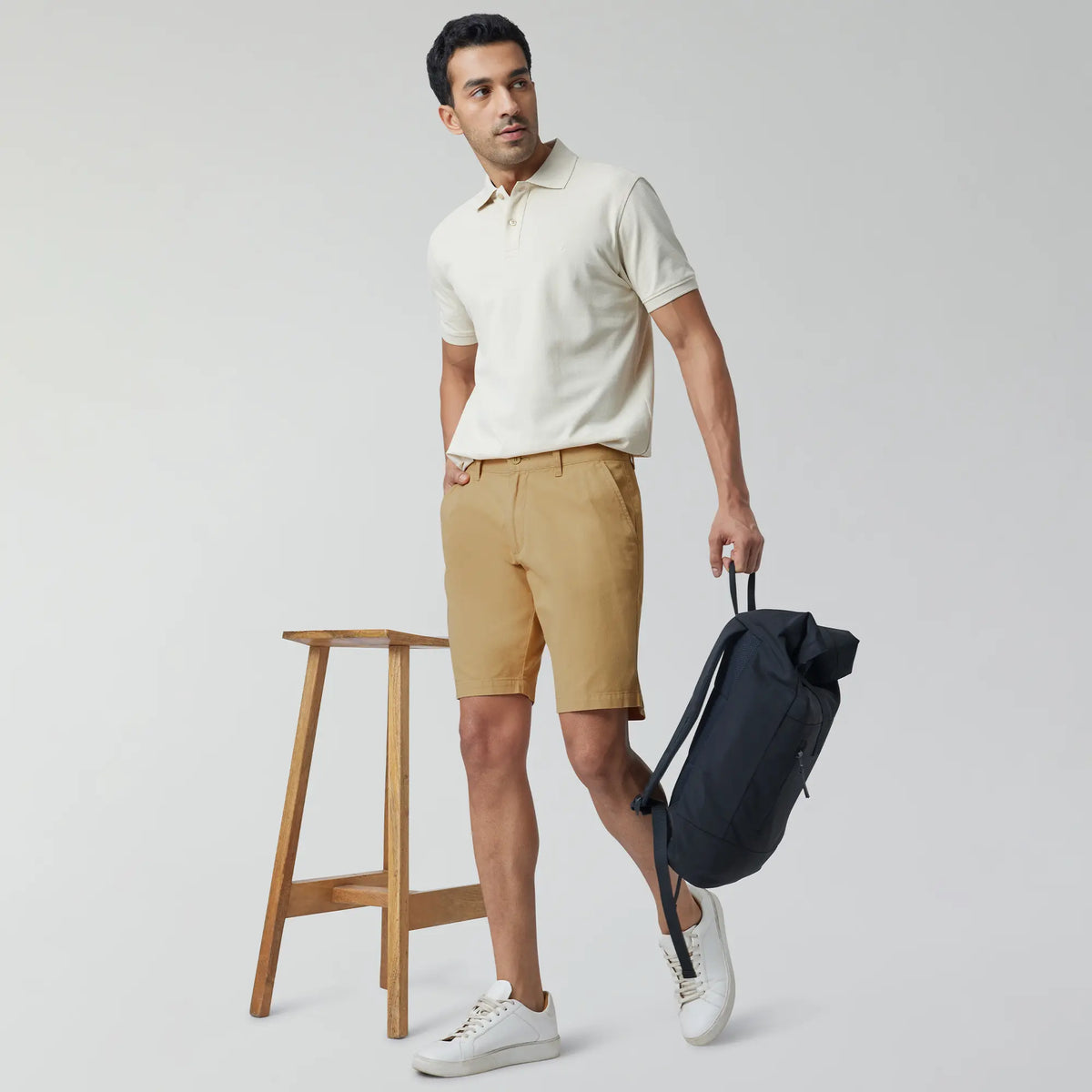 Element Cotton Chinos Shorts For Men Sand Brown