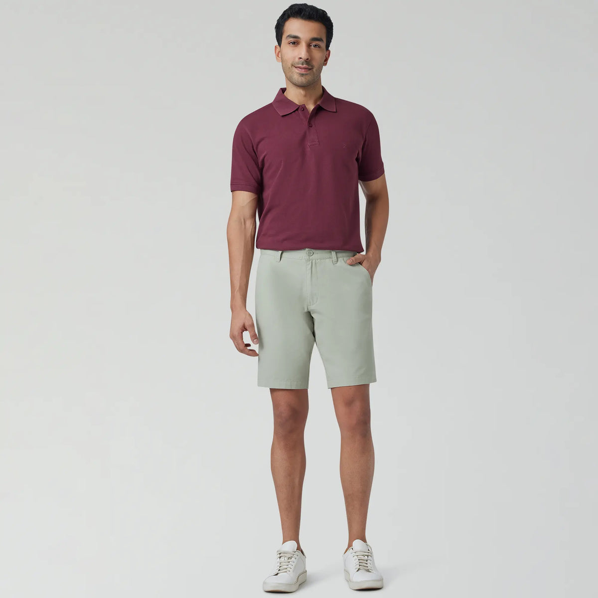Element Cotton Chinos Shorts For Men Tea Green