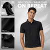 Nova Combed Cotton Polo T-shirts Pitch Black