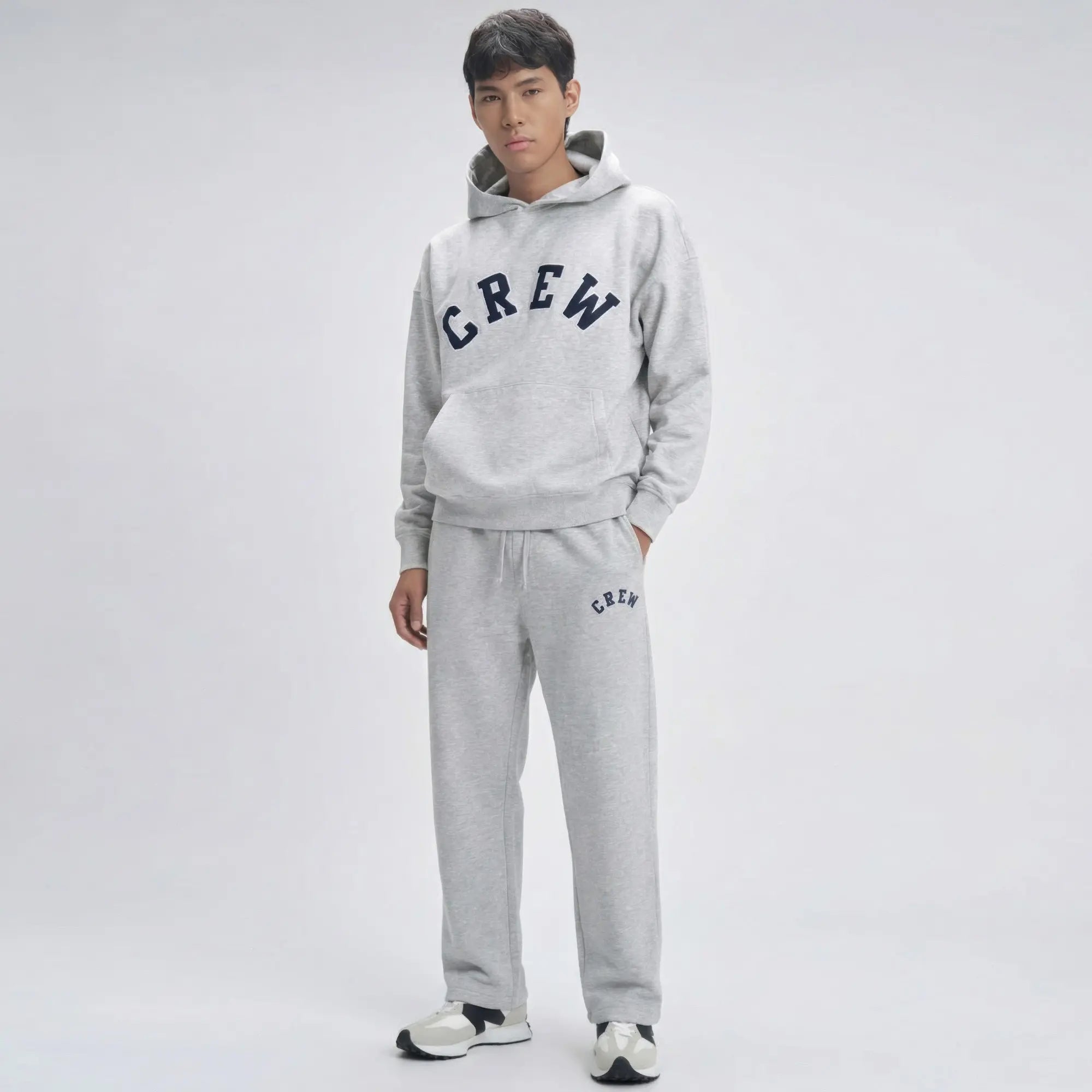 Oversized Hoodie and Sweatpants Co-ord Set Concrete Grey