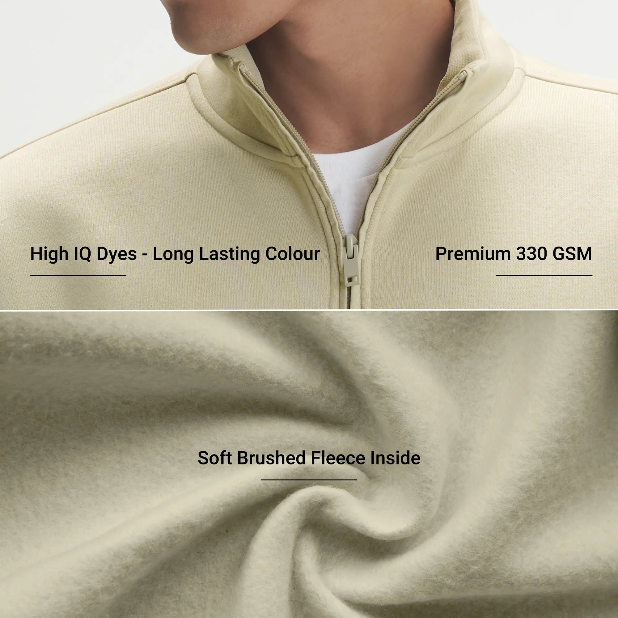 Crew Oversized Half-Zip Sweatshirt -Minted Grey