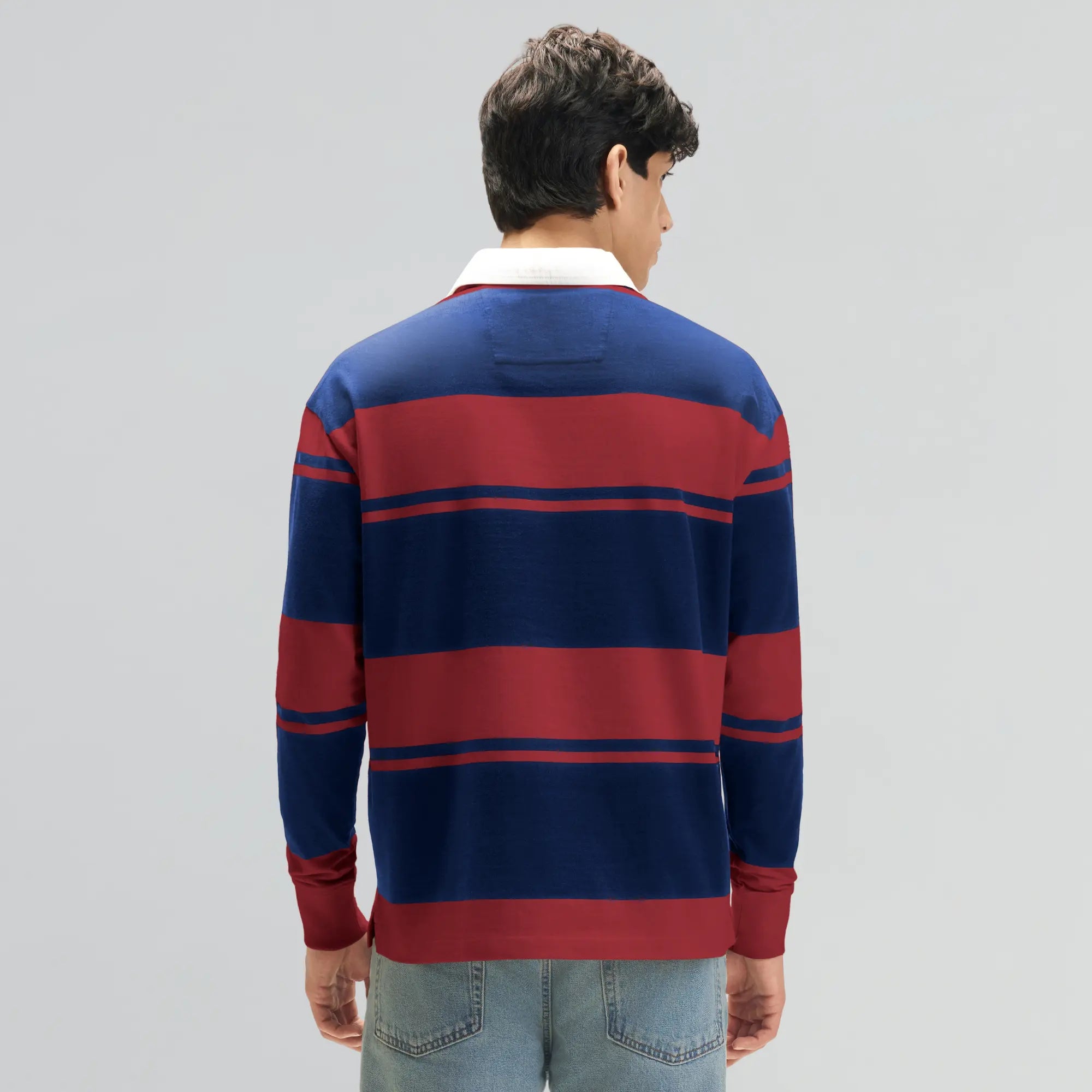 Rugby Polo T-shirt - Varsity Red & Blue Nights