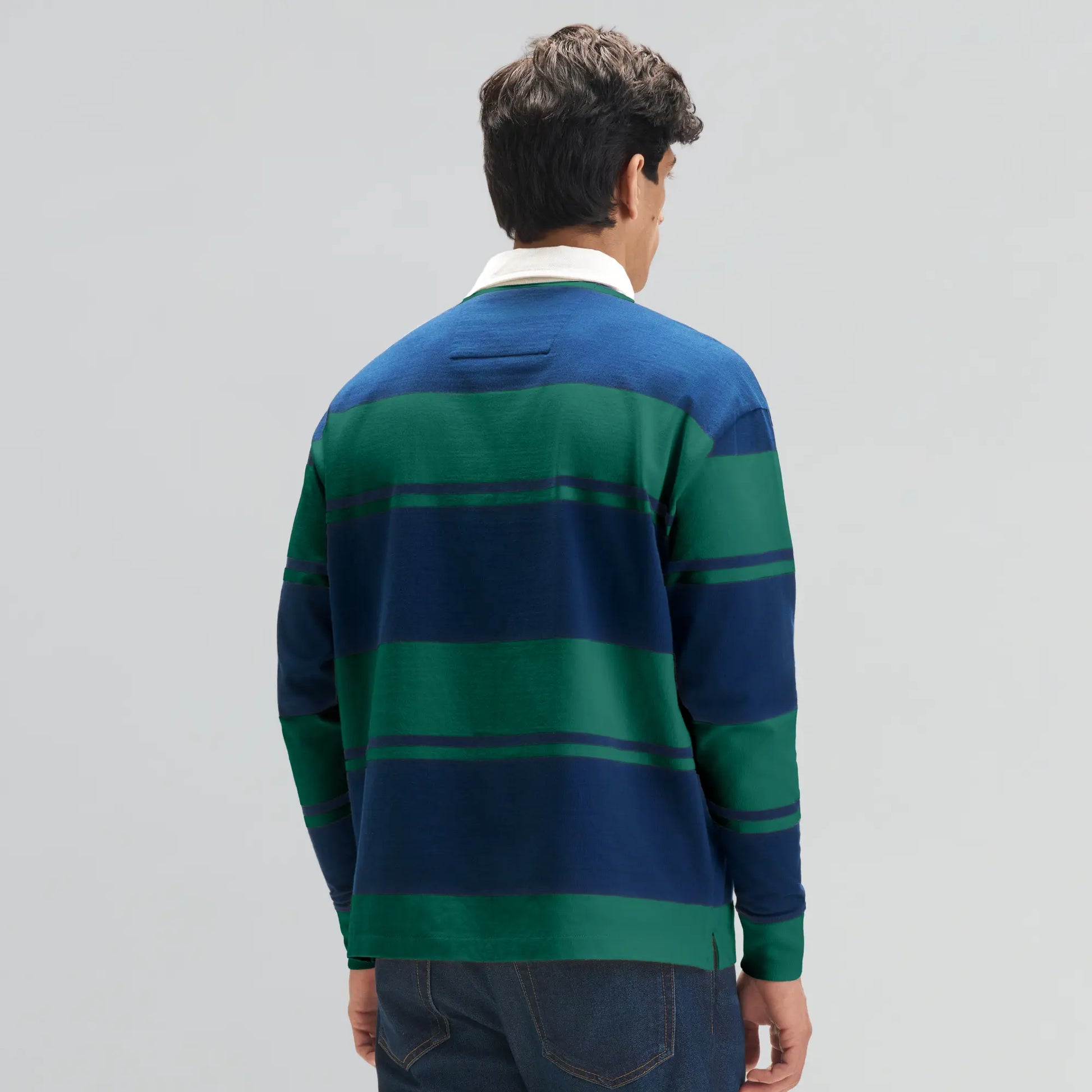Rugby Polo T-shirt - Ivy Green & Blue Nights