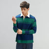 Rugby Polo T-shirt - Ivy Green & Blue Nights