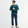 Rugby Polo T-shirt - Ivy Green & Blue Nights
