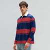 Rugby Polo T-shirt - Varsity Red & Blue Nights