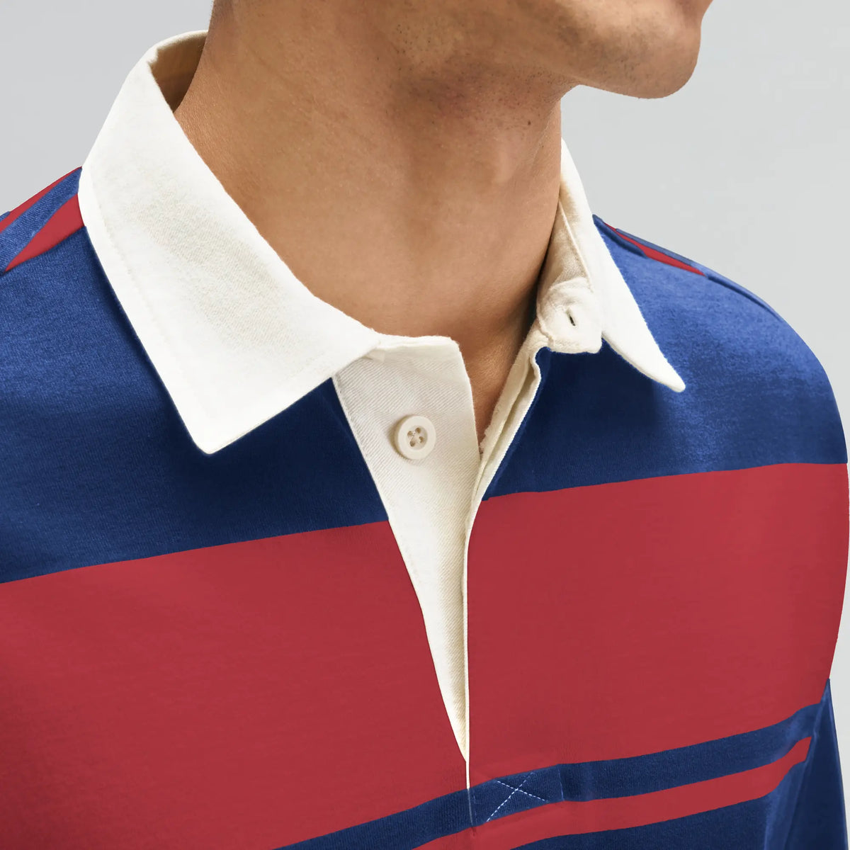 Rugby Polo T-shirt - Varsity Red & Blue Nights