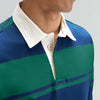 Rugby Polo T-shirt - Ivy Green & Blue Nights