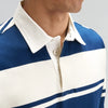 Rugby Polo T-shirt - Canvas White & Blue Nights