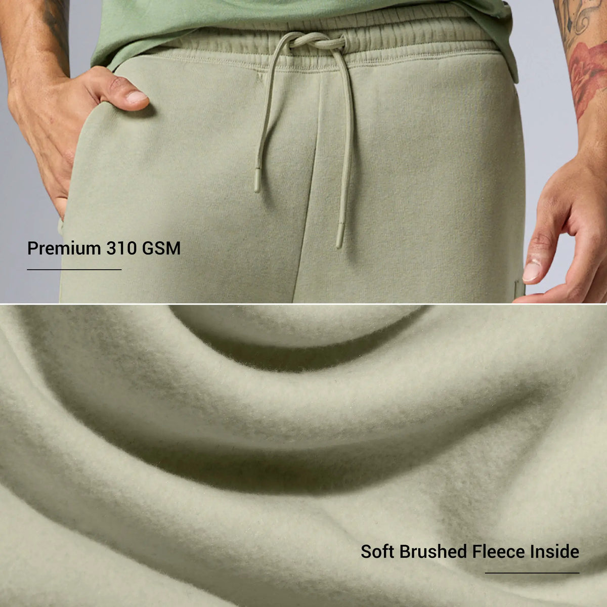 Pulse French Terry Cotton Blend Sweatpants Cascade Grey - XYXX Crew