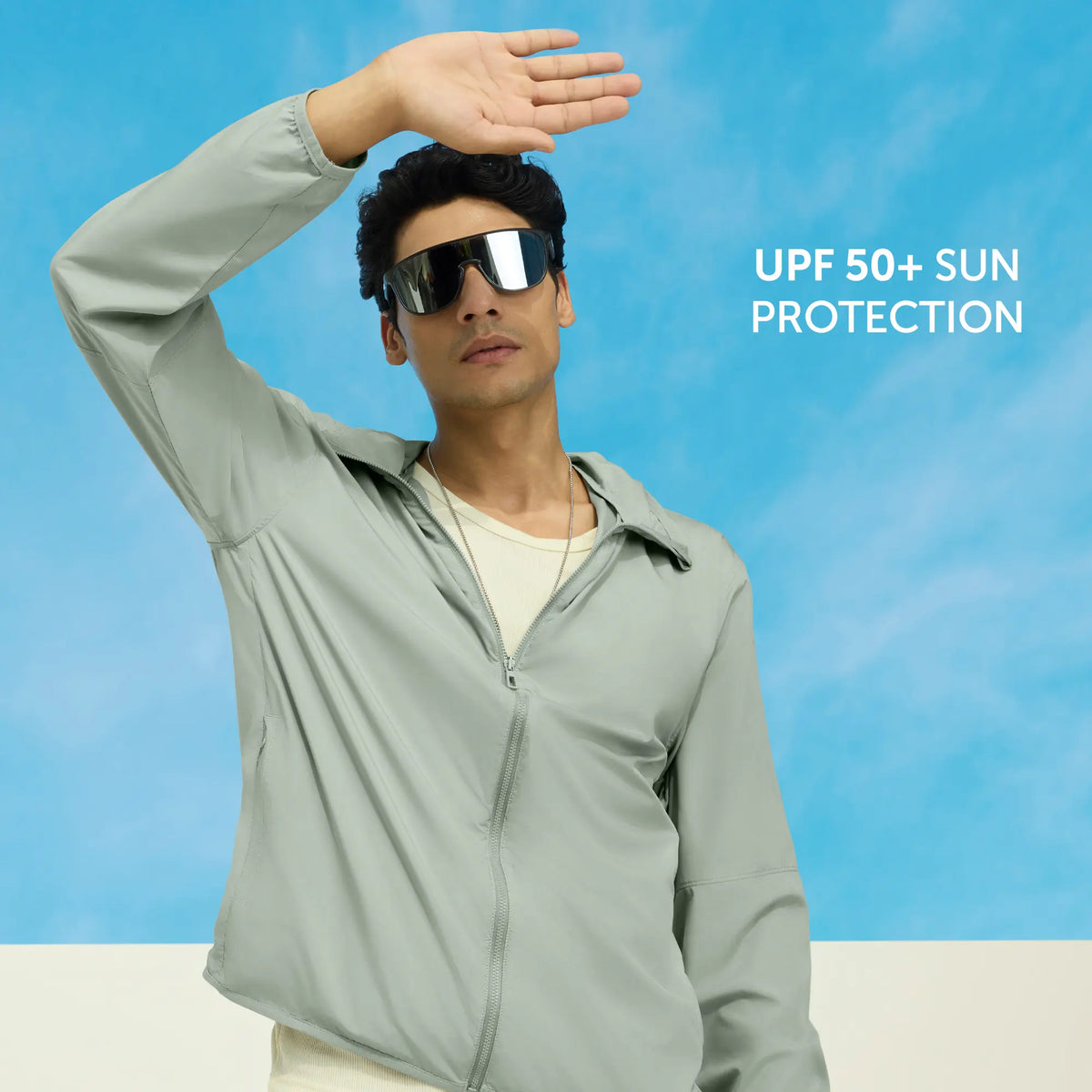 Ozone Polyester Parka Jacket - Chrome White