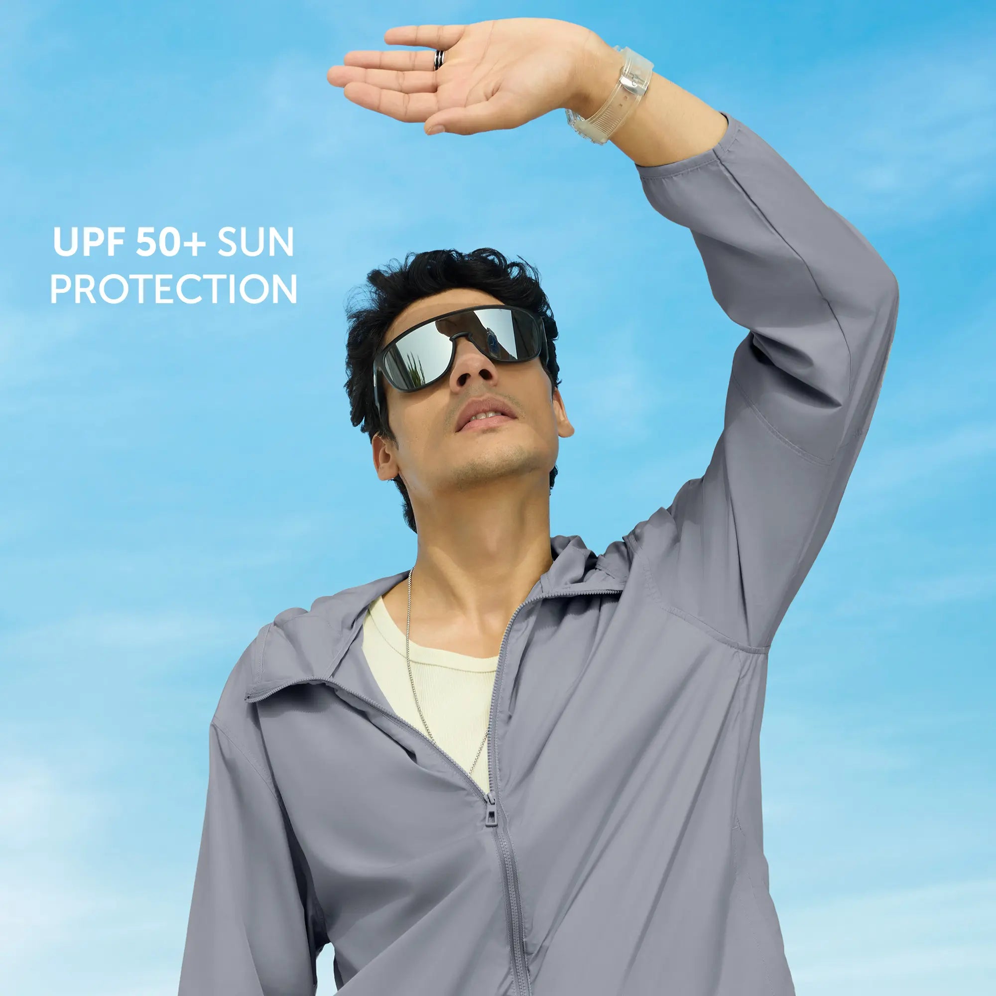 Ozone Polyester Parka Jacket - Ash Grey