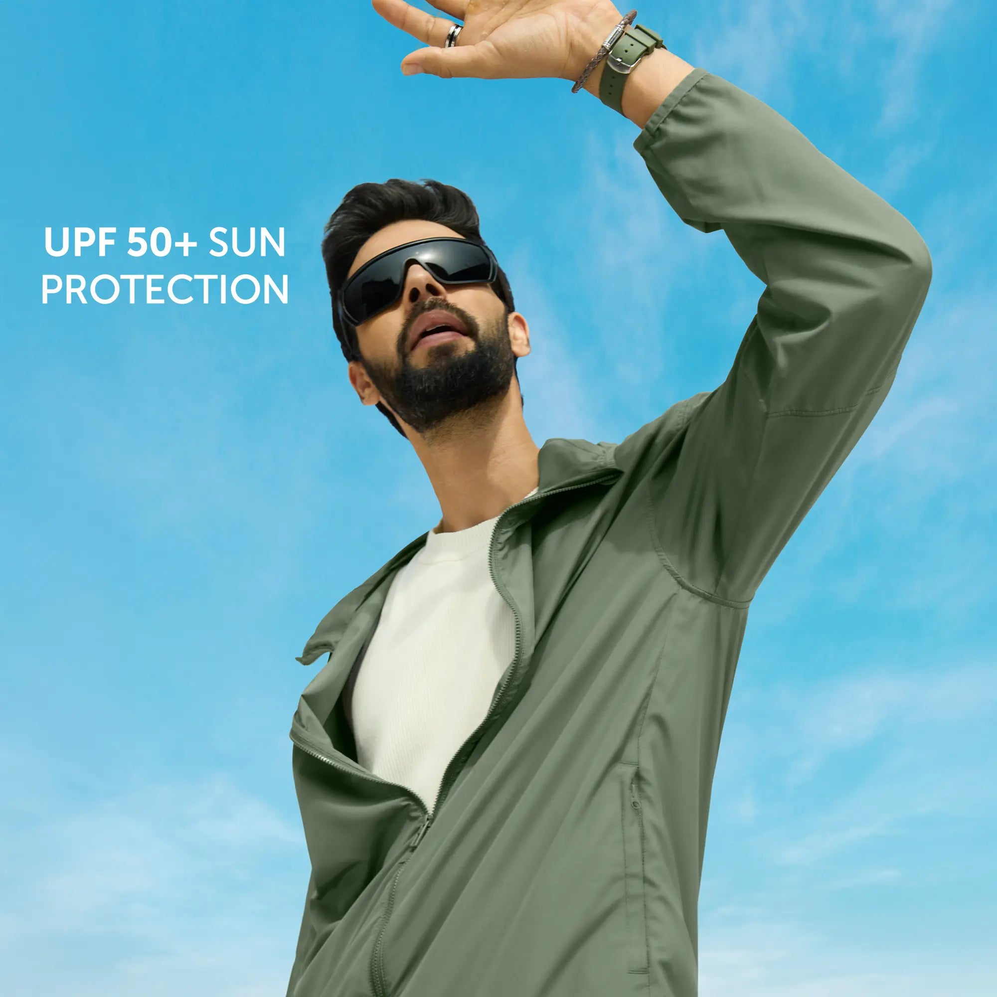 Ozone Polyester Parka Jacket - Sage Green