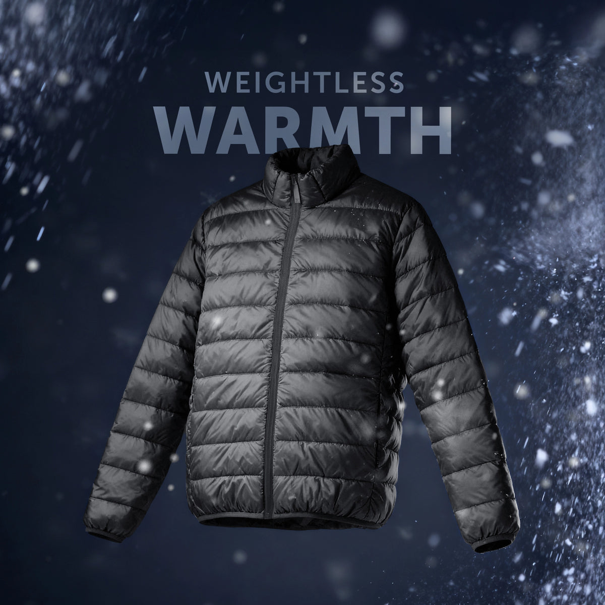 Ultra-Light Puffer Jacket - Charcoal Black